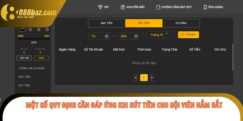 Một số quy định cần đáp ứng khi rút tiền cho hội viên nắm bắt